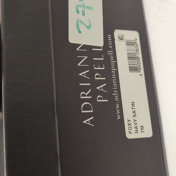 Adrianna Papell Women's, Emboidered Navy with Jewels, Peep toe, Foxy, New in Box - Picture 5 of 10
